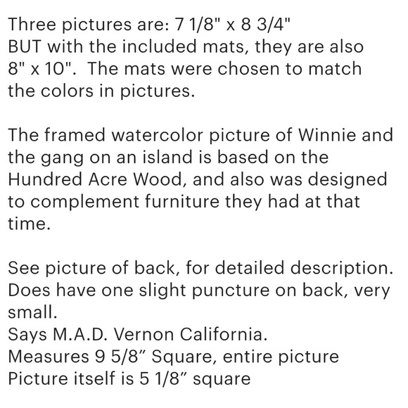 8 Winnie The Pooh Cross-stitch Watercolor Pictures Kids - Picture 10 of 10